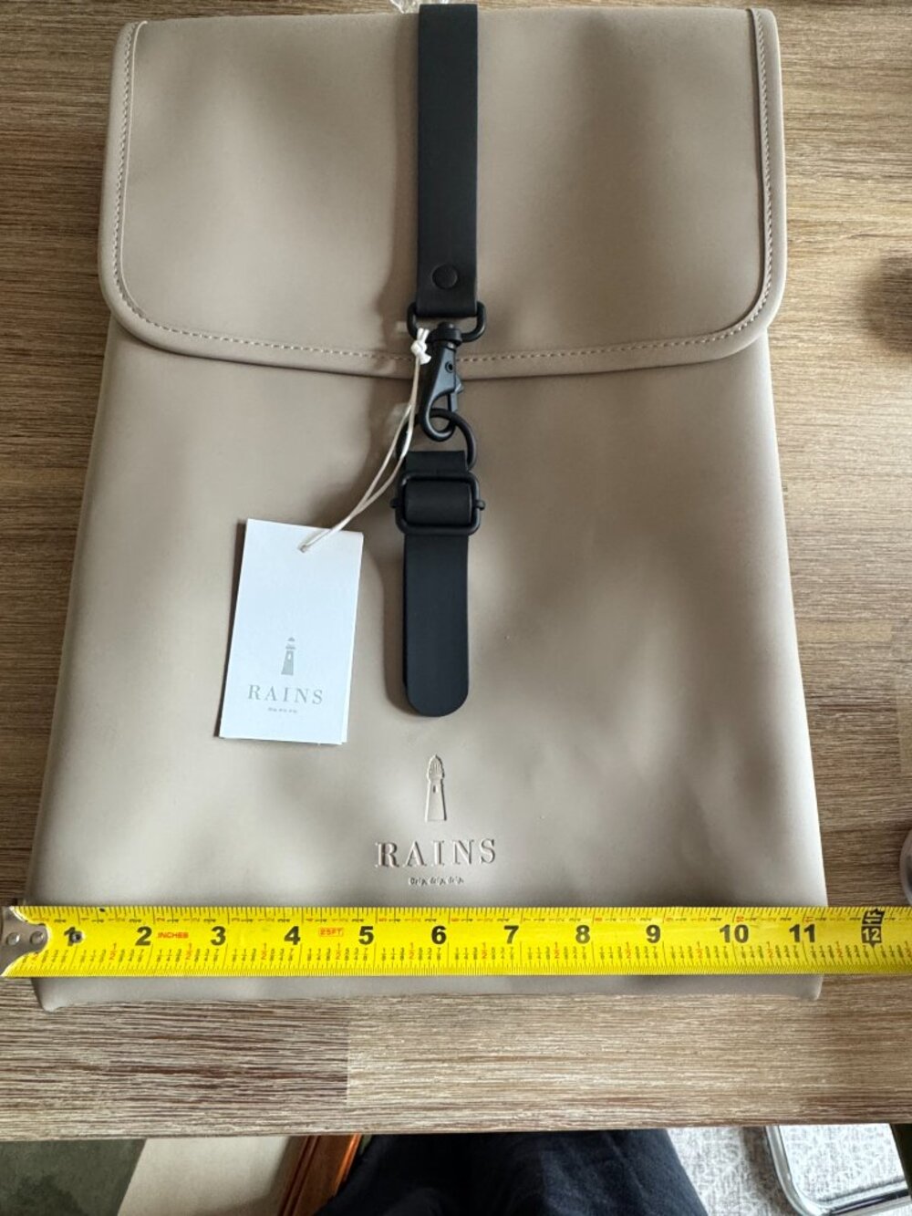 Rains Waterproof 'Rucksack' Backpack - Beige - Picture 12 of 15